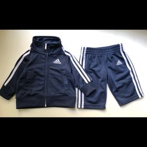 Adidas 3 Stripe Poly Tracksuit Baby Boys